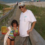 Daddy & Me at Beach. Daddy's first outing after transplant!