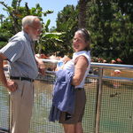 John and Cecelia at the flamingo habitat, Sea World June 2010
