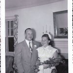 Hella's wedding picture. Sept 3 1953 Fort Bragg N.C.