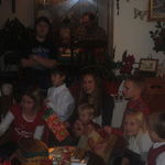 9 of the great grandchildren at Grannie's house Christmas Eve 2010