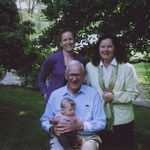 George with great grandson, Luke Pickard, granddaughter, Ryan, & daughter, Mary Scott in September, 2010