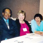 At a conference with CNM colleagues, Sally Pearson and Jeanne Elmhorst
