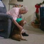 Grandma and her little friend Lily the beagle