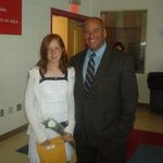 My daughter Katelyn and Mr.O 'Brien at Roslyn's 6th grade graduation.