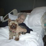 When Mimi saw Truffles come into her room at rehab, her smile lit up the room!