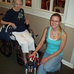 Lauren and Lucky visiting Georgene